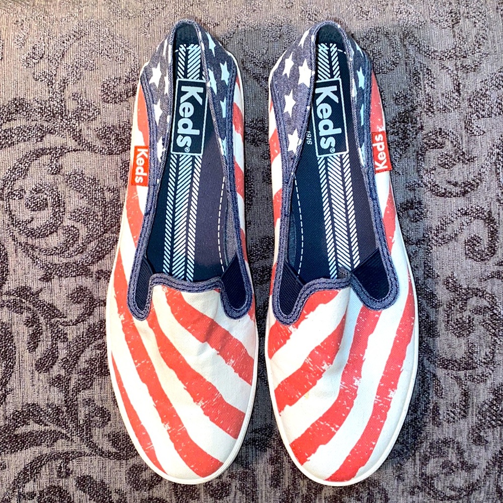 American flag slip on Keds